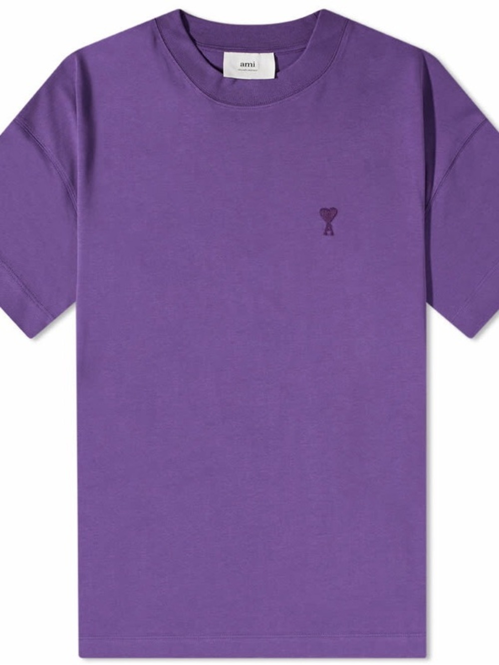 AMI Paris Ami de Coeur T-shirt Purple Short-Sleeve Logo Tee OVERSIZED - SALE